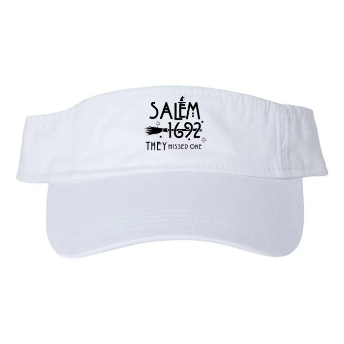 Salem 1692 They Missed One Witch Halloween Valucap Bio-Washed Visor