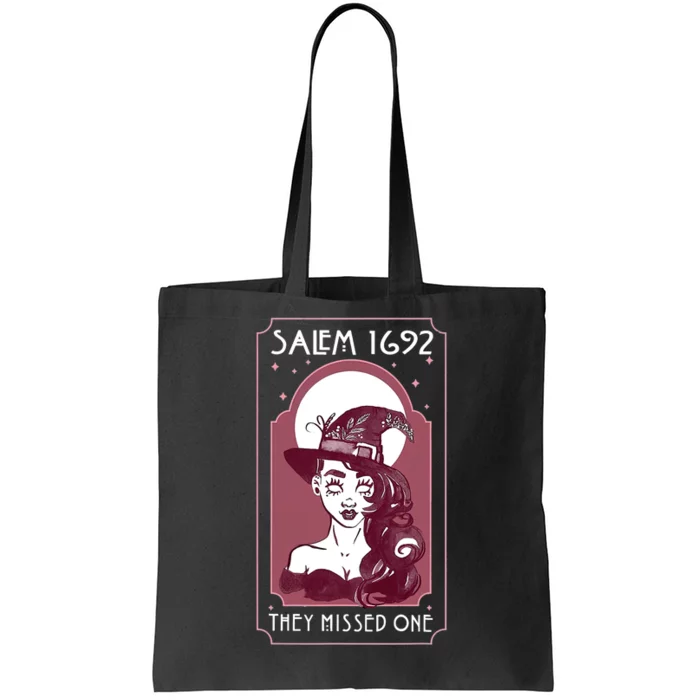 Salem 1692 They Missed One Salem Witch Halloween Tote Bag