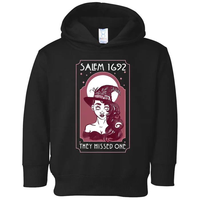 Salem 1692 They Missed One Salem Witch Halloween Toddler Hoodie