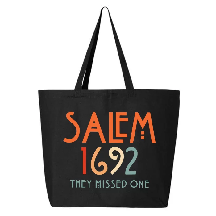 Salem 1692 They Missed One Salem Witch 1692 Halloween 25L Jumbo Tote