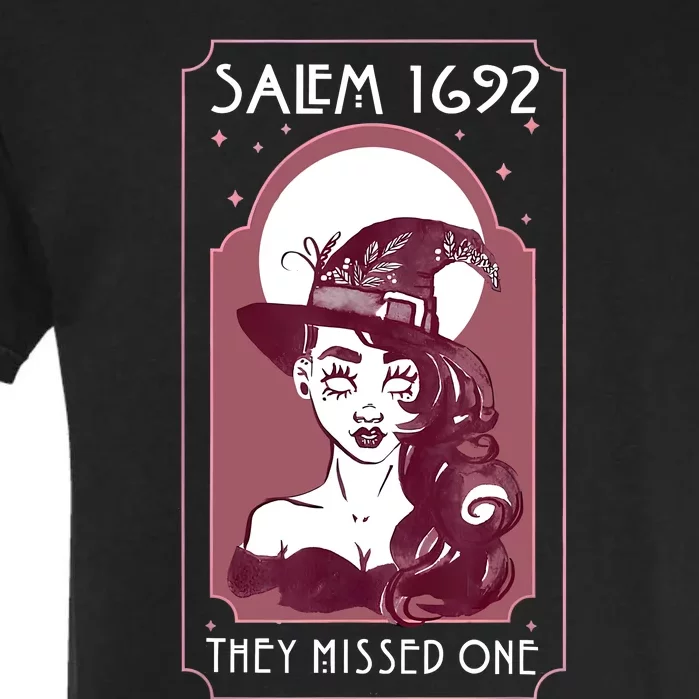 Salem 1692 They Missed One Salem Witch Halloween Garment-Dyed Heavyweight T-Shirt