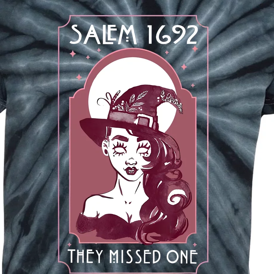 Salem 1692 They Missed One Salem Witch Halloween Kids Tie-Dye T-Shirt