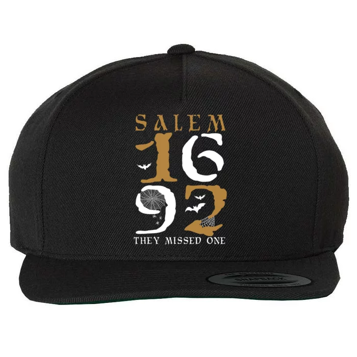 Salem 1692 They Missed One Witch Halloween Gift Wool Snapback Cap