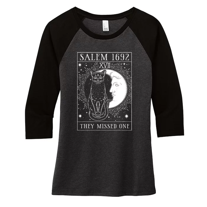 Salem 1692 They Missed One Women's Tri-Blend 3/4-Sleeve Raglan Shirt