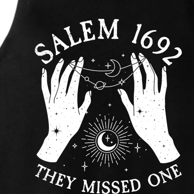 Salem 1692 They Missed One Halloween Witch Ladies Tri-Blend Wicking Tank