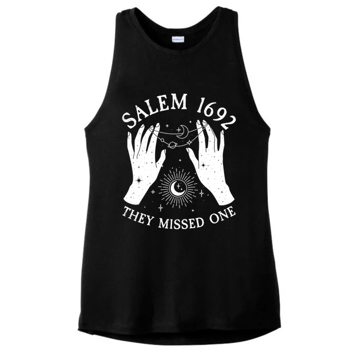 Salem 1692 They Missed One Halloween Witch Ladies Tri-Blend Wicking Tank