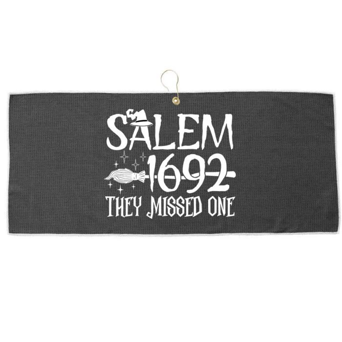 Salem 1692 They Missed One Witch Halloween Large Microfiber Waffle Golf Towel