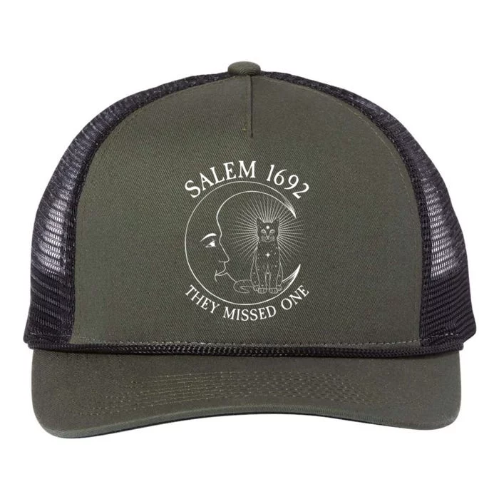 Salem 1692 They Missed One Gift Retro Rope Trucker Hat Cap