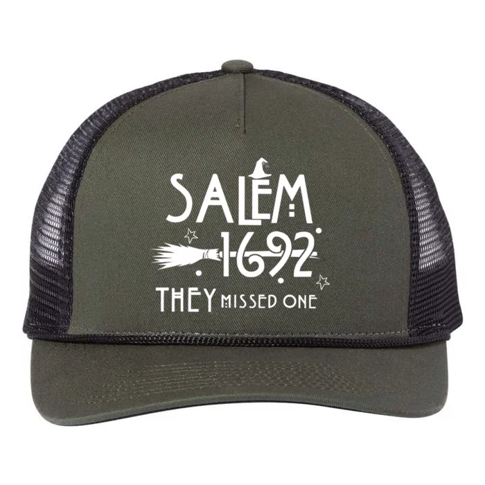 Salem 1692 They Missed One Witch Halloween Meaningful Gift Retro Rope Trucker Hat Cap