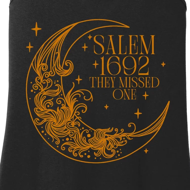 Salem 1692 They Missed One Salem Witch Halloween Costume Ladies Essential Tank