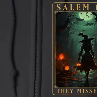 Salem 1692 They Missed One Halloween Witch Trials Women Full Zip Hoodie