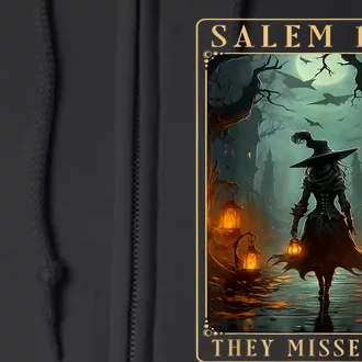 Salem 1692 They Missed One Halloween Witch Trials Full Zip Hoodie