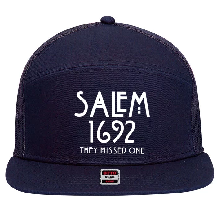 Salem 1692 They Missed One 7 Panel Mesh Trucker Snapback Hat