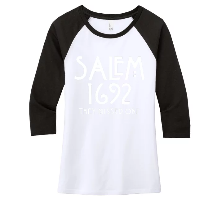 Salem 1692 They Missed One Women's Tri-Blend 3/4-Sleeve Raglan Shirt