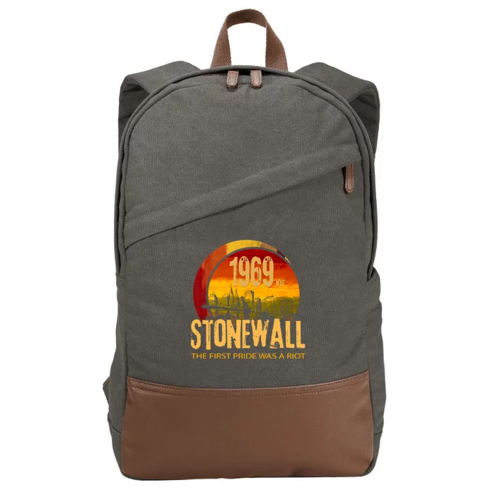 Stonewall 1969 The First Pride Was A Riot Cotton Canvas Backpack