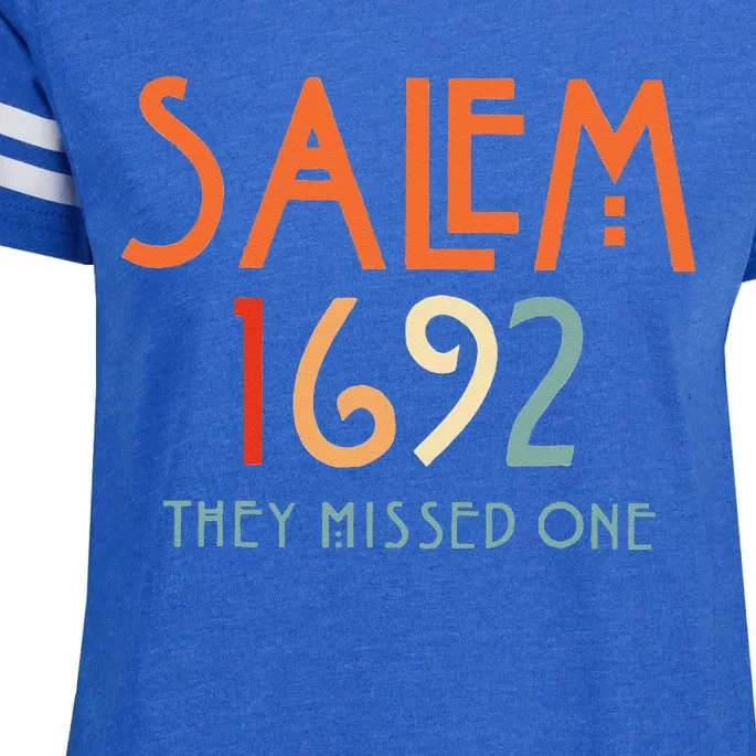 Salem 1692 They Missed One Salem Witch 1692 Halloween Enza Ladies Jersey Football T-Shirt