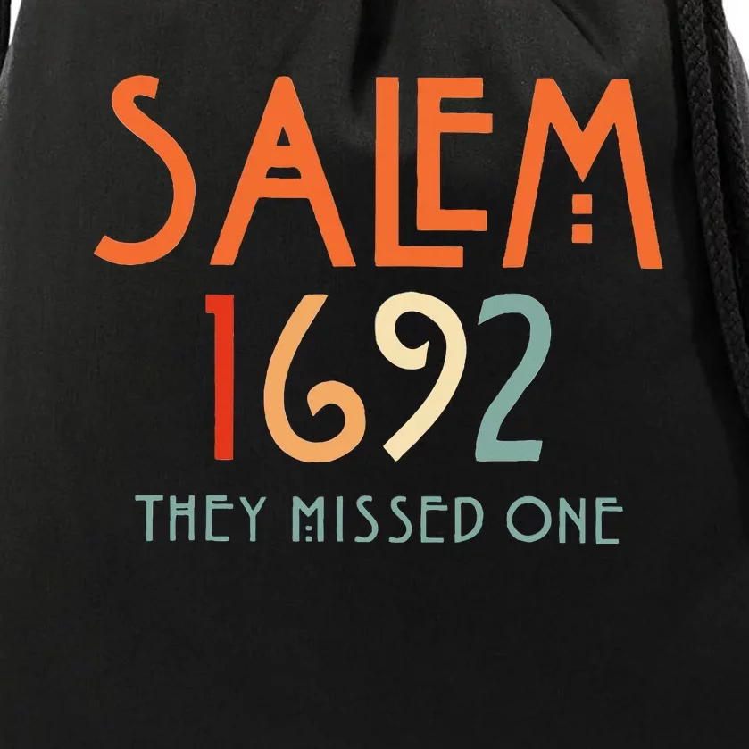 Salem 1692 They Missed One Salem Witch 1692 Halloween Drawstring Bag