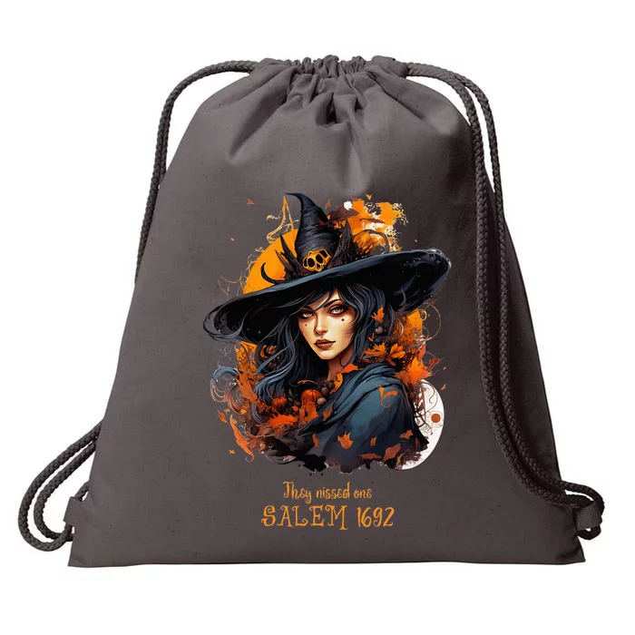 Salem 1692 You Missed One Witch Drawstring Bag