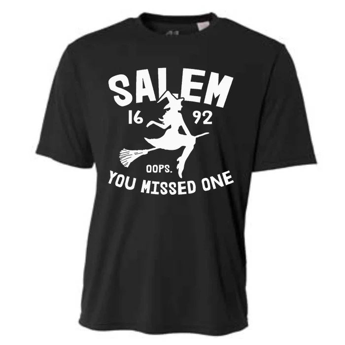 Salem 1692 You Missed One Witch On Broom Halloween Cooling Performance Crew T-Shirt