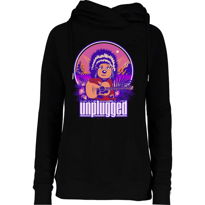 Sing 2 Ash Unplugged Retro Poster Womens Funnel Neck Pullover Hood