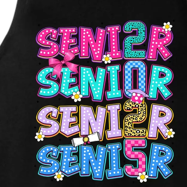 Senior 2025 Back To School Graduation Ladies Tri-Blend Wicking Tank