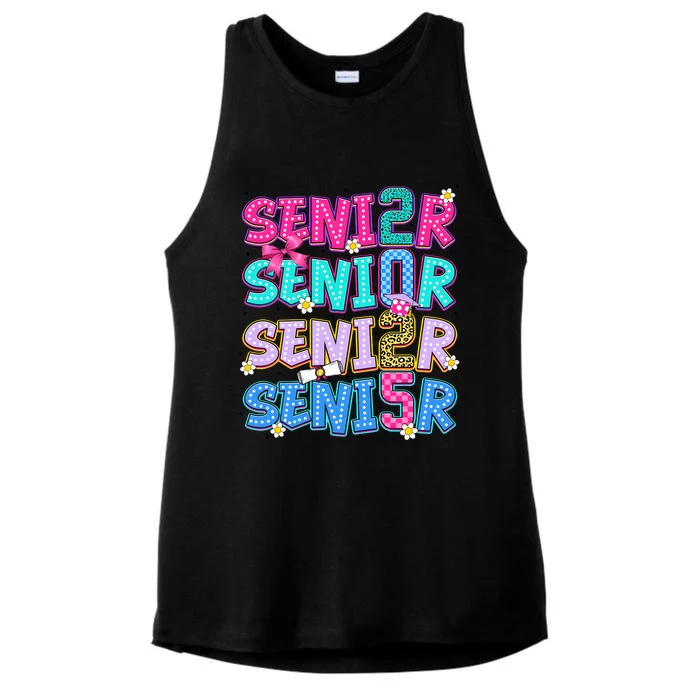 Senior 2025 Back To School Graduation Ladies Tri-Blend Wicking Tank