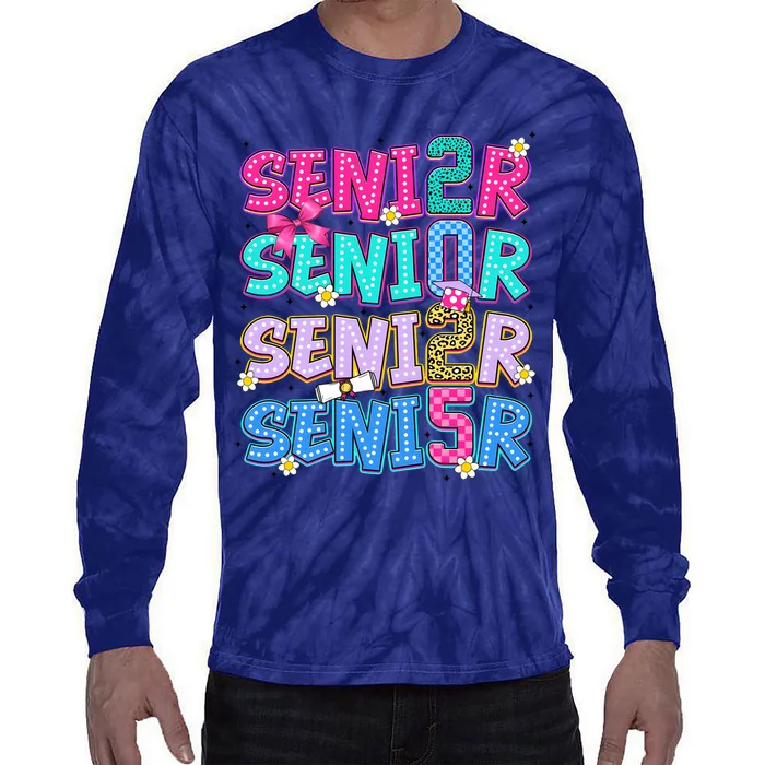 Senior 2025 Back To School Graduation Tie-Dye Long Sleeve Shirt