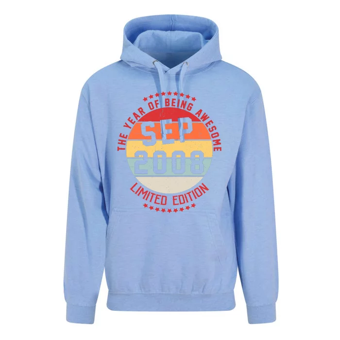 Sep 2008 Birthday The Year Of Being Awesome Gift Unisex Surf Hoodie