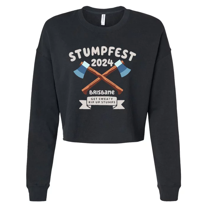 Stumpfest 2024 Brisbane Get Sweaty Cropped Pullover Crew