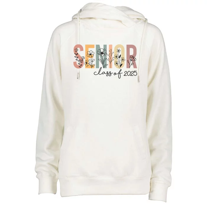 Senior 2025 Class Of 2025 Graduation Womens Funnel Neck Pullover Hood