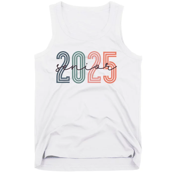 Senior 2025 Class Of 2025 Back To School Retro Graduation Tank Top