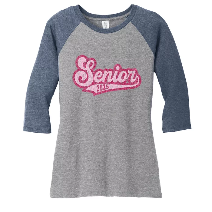 Senior 2025 Class Of 2025 Seniors Graduation 2025 Senior 25 Women's Tri-Blend 3/4-Sleeve Raglan Shirt