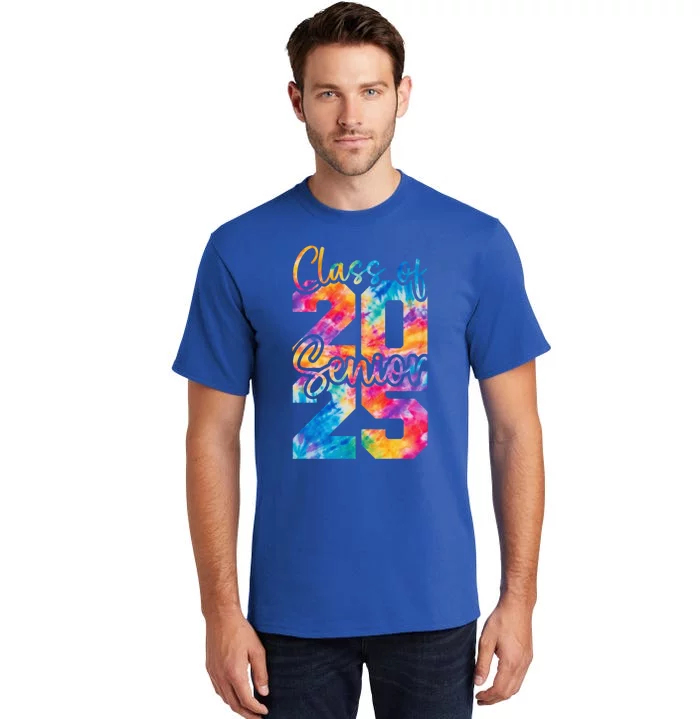 Senior 2025 Class Of 25 Gift High School College Graduation Cool Gift Tall T-Shirt