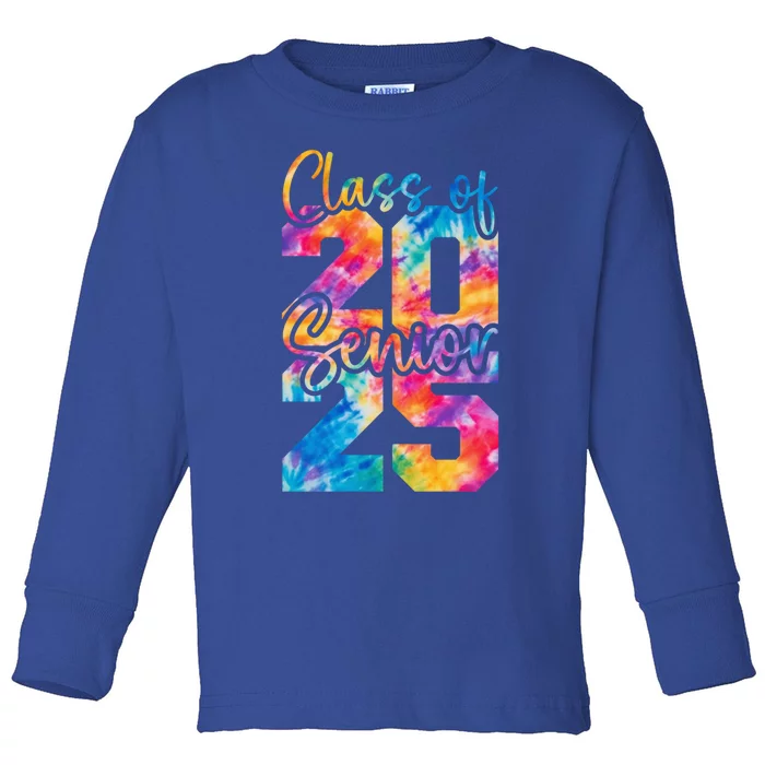 Senior 2025 Class Of 25 Gift High School College Graduation Cool Gift Toddler Long Sleeve Shirt