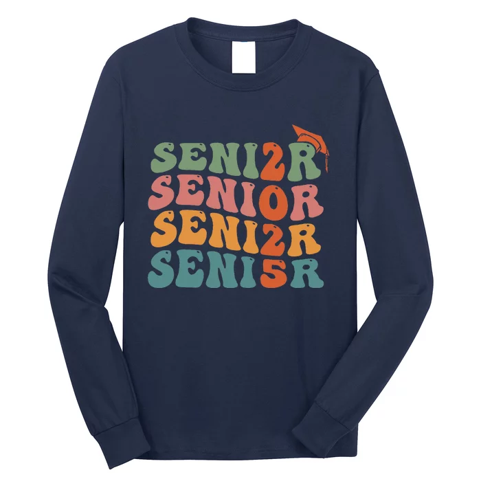 Senior 2025 Class Of 2025 Graduate College High School Long Sleeve Shirt