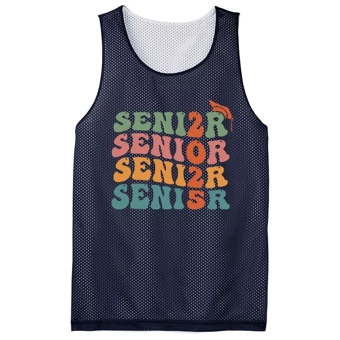 Senior 2025 Class Of 2025 Graduate College High School Mesh Reversible Basketball Jersey Tank