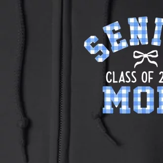 Senior 2025 Class Of 2025 Senior Mom Bow Back To School Full Zip Hoodie