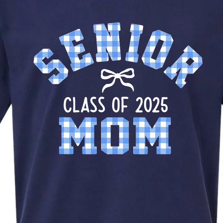 Senior 2025 Class Of 2025 Senior Mom Bow Back To School Sueded Cloud Jersey T-Shirt