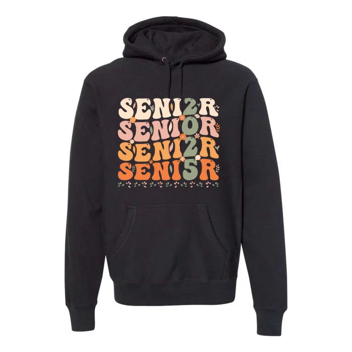 Senior 2025 Class Of 2025 Graduation 2025 Groovy Premium Hoodie