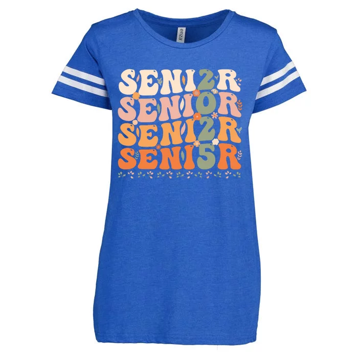 Senior 2025 Class Of 2025 Graduation 2025 Groovy Enza Ladies Jersey Football T-Shirt