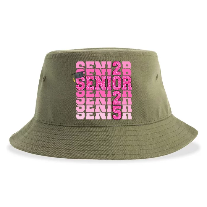 Senior 2025 Class Of 2025 Graduate College High School Great Gift Sustainable Bucket Hat