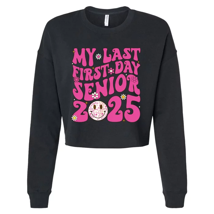 Senior 2025 Class Groovy Cropped Pullover Crew