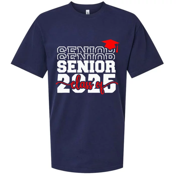 Senior 25 Class Of 2025 Back To School Graduation 2025 T Sueded Cloud Jersey T-Shirt