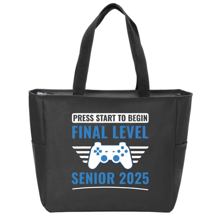 Senior 2025 Class Of 2025 Gamer Video Games Zip Tote Bag