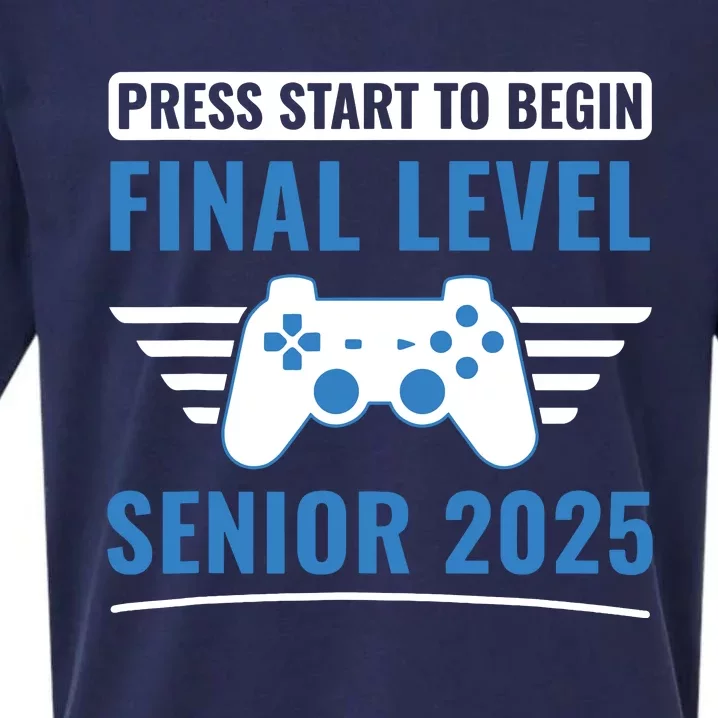 Senior 2025 Class Of 2025 Gamer Video Games Sueded Cloud Jersey T-Shirt