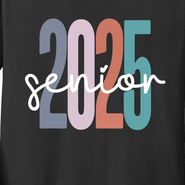 Senior 2025 Class Of 2025 Graduation Kids Long Sleeve Shirt