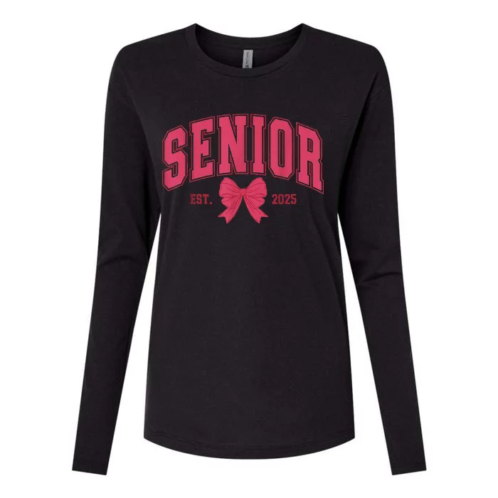 Senior 2025 Class Of 2025 Seniors Graduation 2025 Senior 25 Womens Cotton Relaxed Long Sleeve T-Shirt