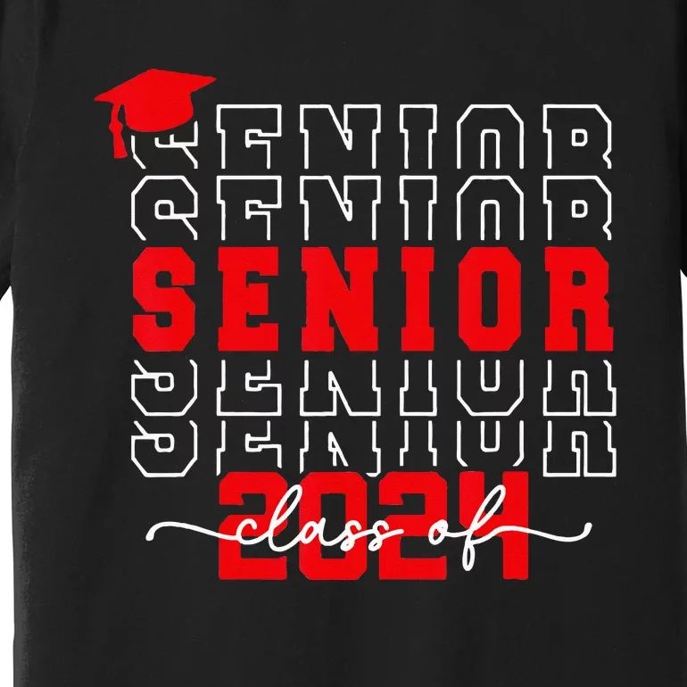 Senior 24 Class of 2024 Back to School Graduation 2024 Premium T-Shirt