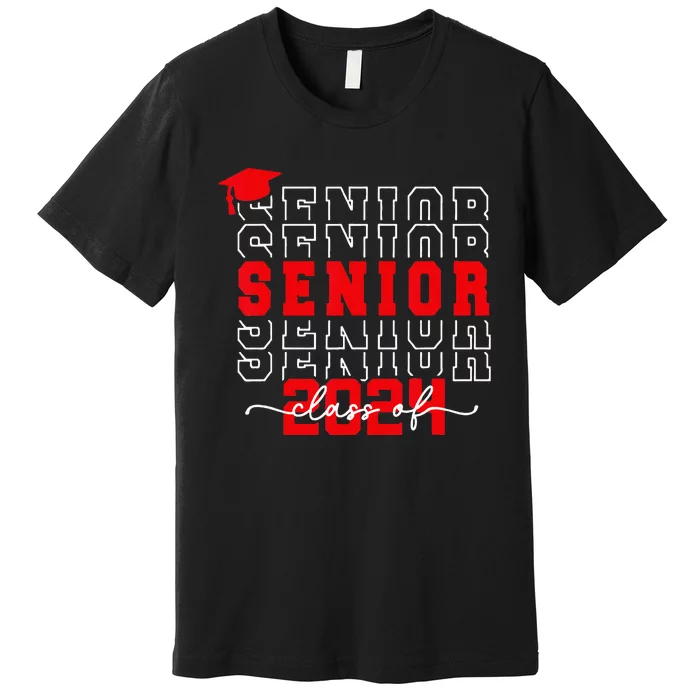 Senior 24 Class of 2024 Back to School Graduation 2024 Premium T-Shirt