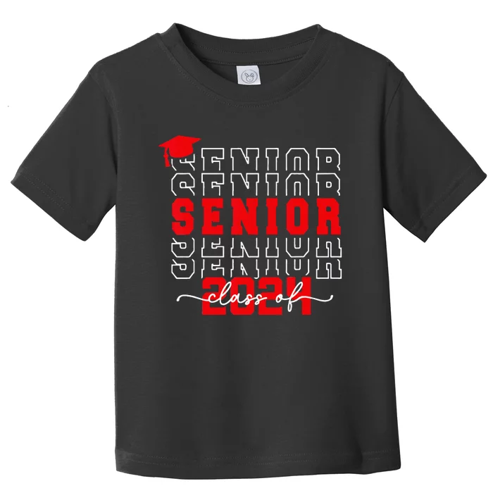 Senior 24 Class of 2024 Back to School Graduation 2024 Toddler T-Shirt